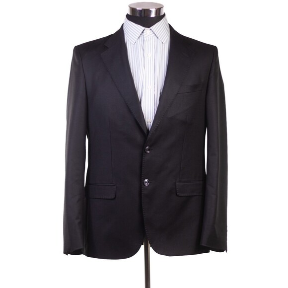 Zara Man Blue Tailored Fit Extra Fine Wool Single Breasted Blazer Jacket Size 42 - Picture 2 of 13